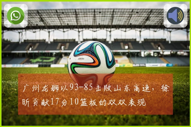 广州龙狮以93-85击败山东高速，徐昕贡献17分10篮板的双双表现